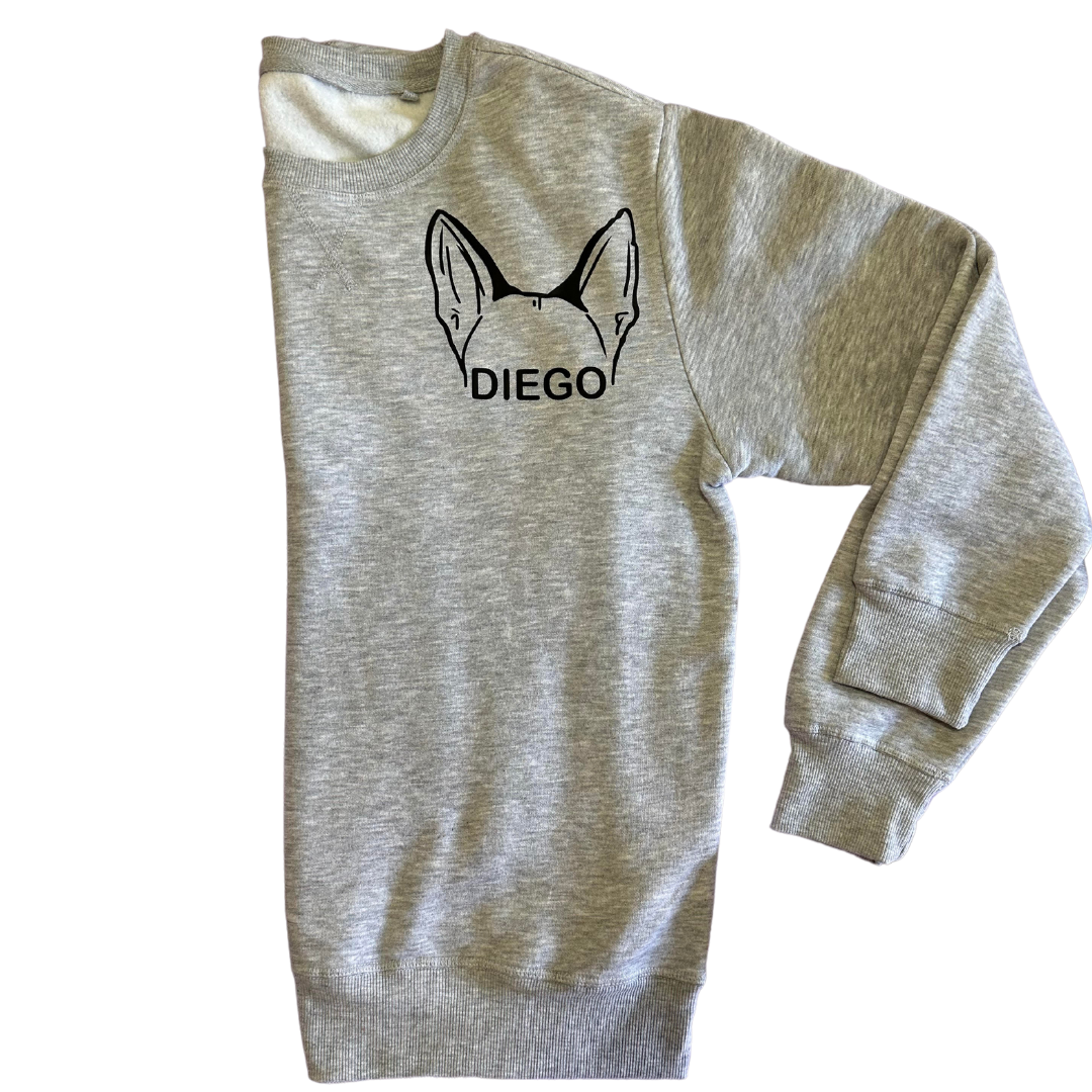 Grey Custom Oversized Pet Crewneck!