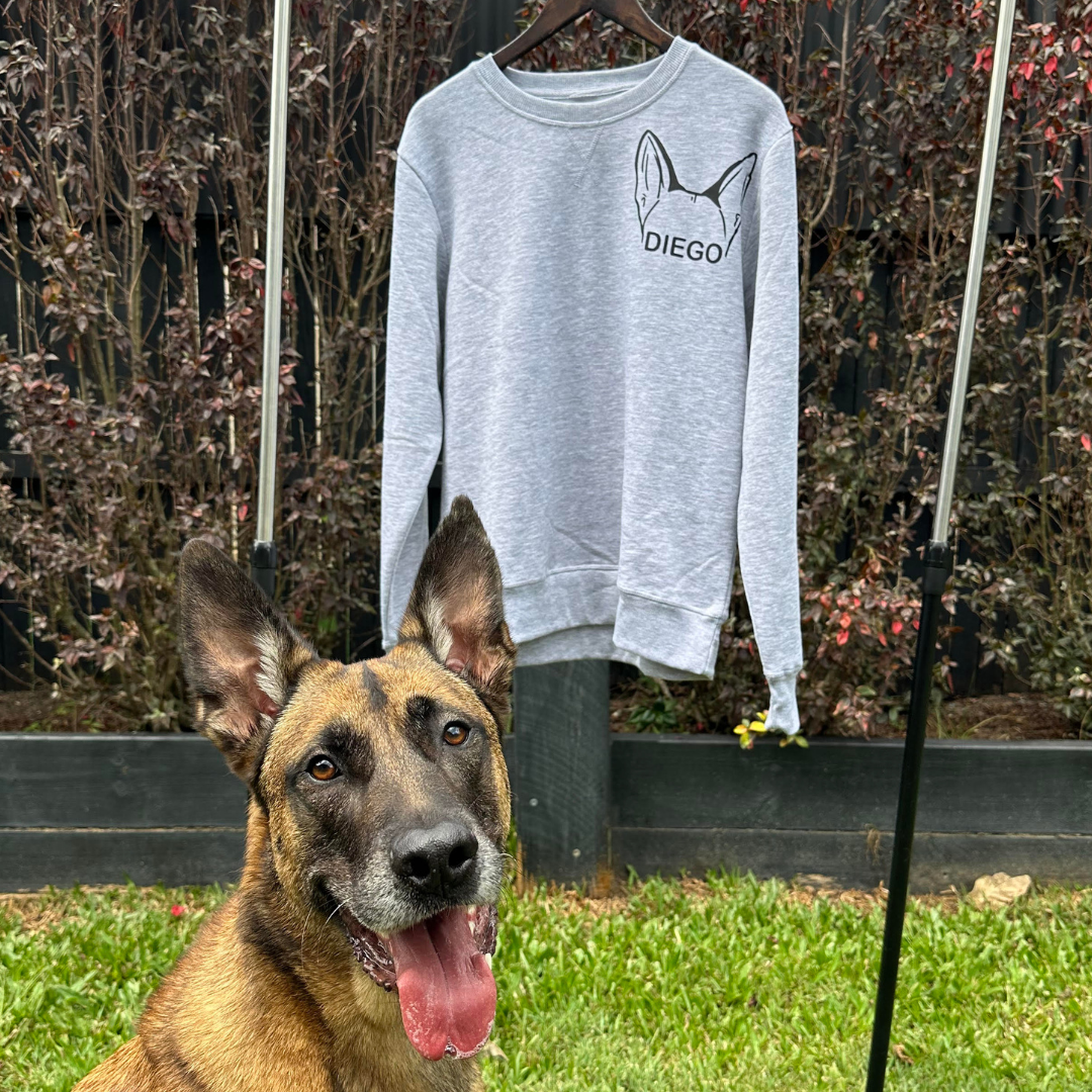 Grey Custom Oversized Pet Crewneck!