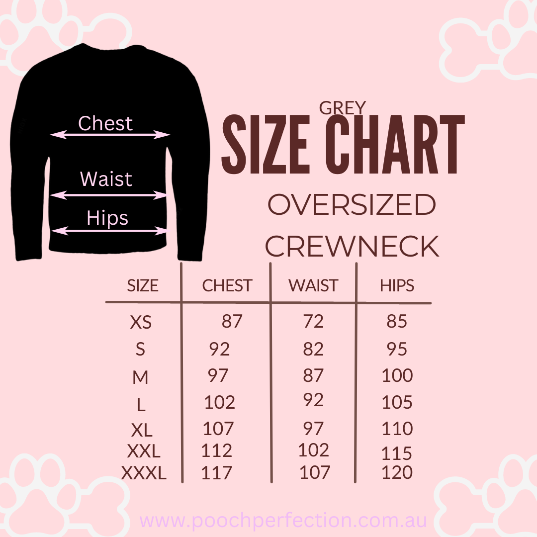 Grey Custom Oversized Pet Crewneck!