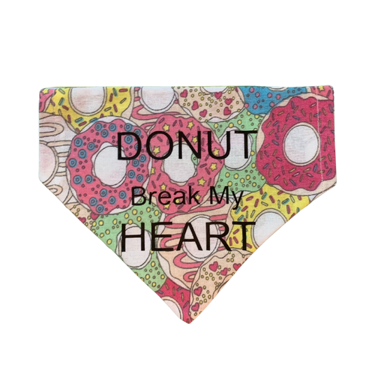 Donut Break My Heart Valentines Dog Bandana